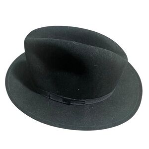 Country Gentleman Lite Felt Black 100% Wool Hat Size Large